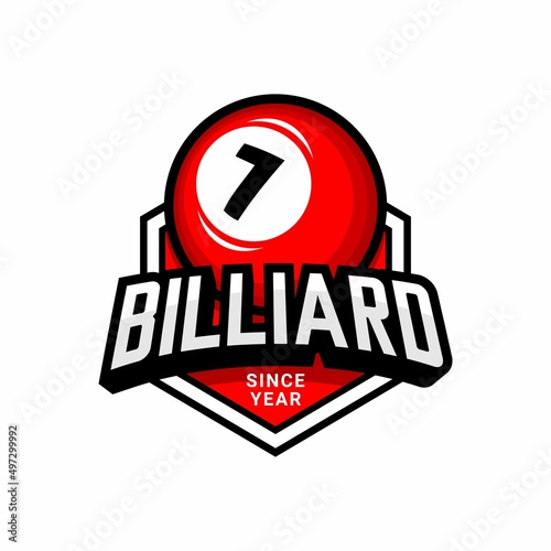 billiard, ball and stick logo illustration vector	