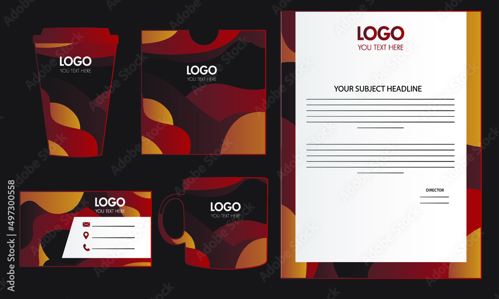 Fototapeta premium corporate branding identity template design