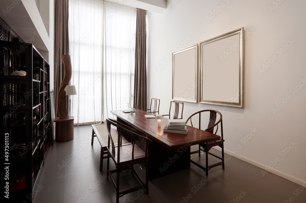 Fototapeta premium Modern simple office interior meeting room