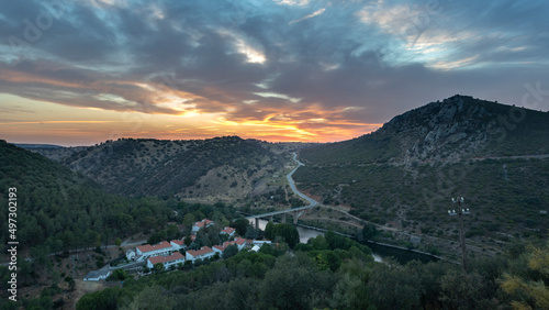 Valdecañas dam in caceres, extremadura, spain