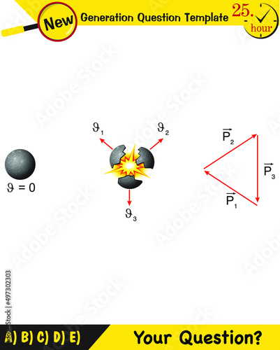 Physics, Force and Motion, Support and Motion, Thrust and linear momentum Physics shapes, Lifting a load, Pulling a load, next generation question template, exam question, eps 