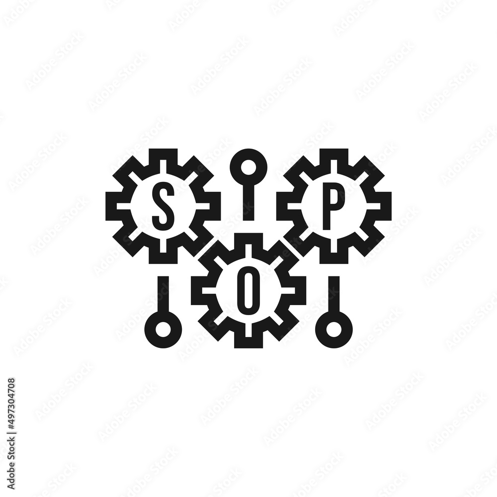 Standard Operating Procedure icon isolated on white background Standard Operating Procedure icon isolated on white background