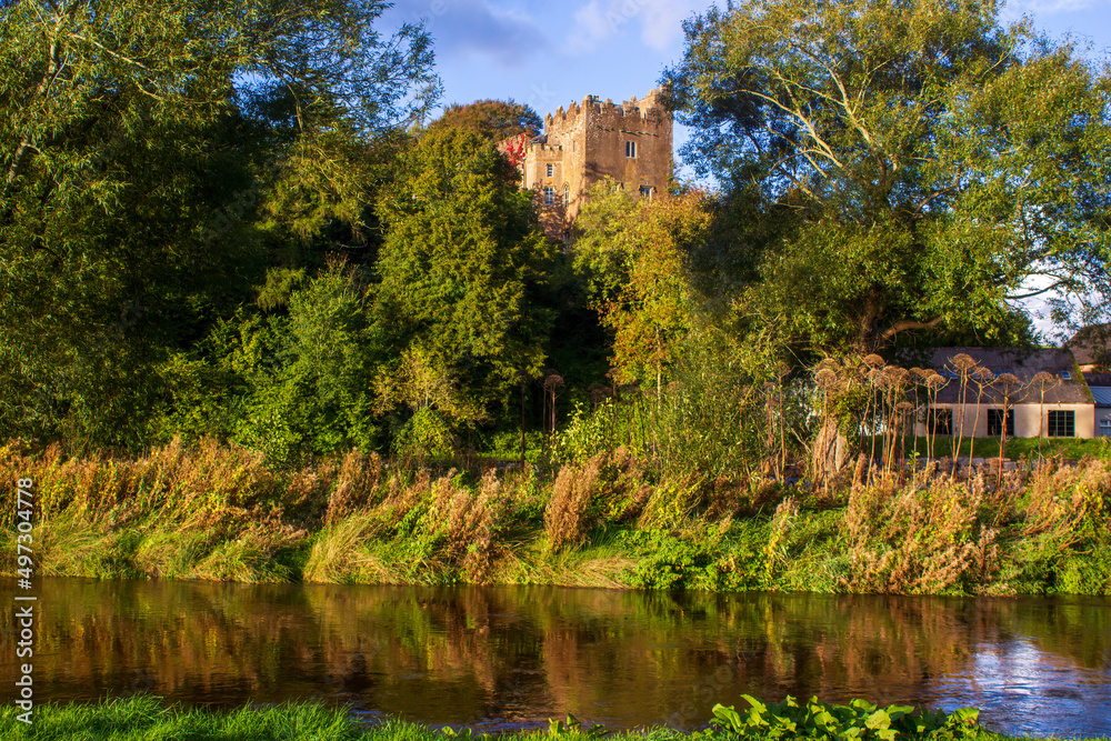 Fototapeta premium Medieval Castle on the river bank