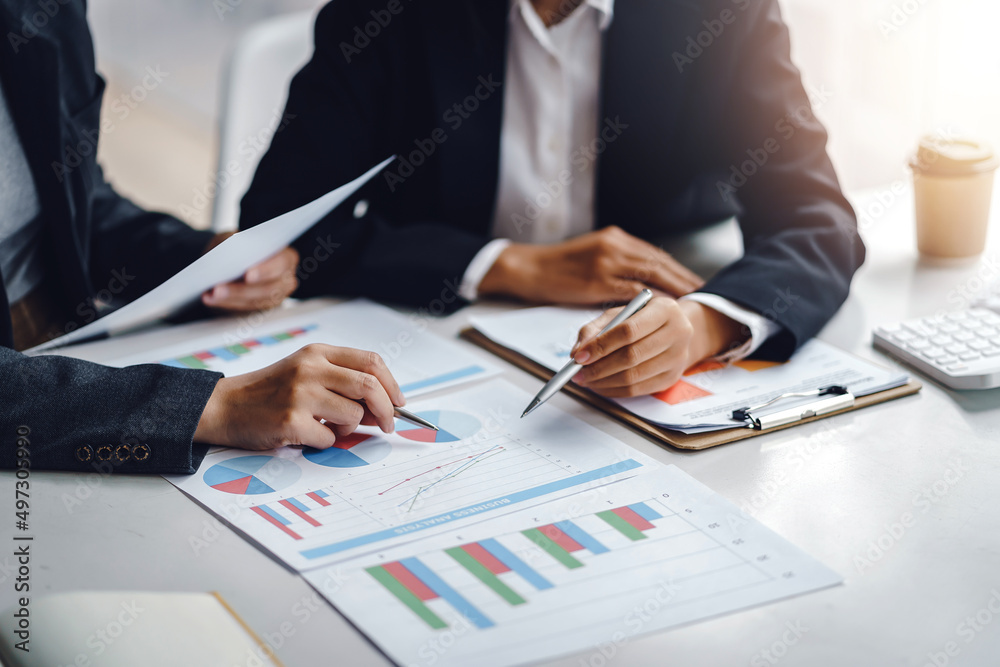 Business people meeting working project developing business strategy doing paperwork analysis in office. Business people meeting working project developing business strategy doing paperwork analysis in office.