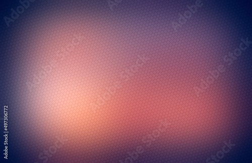 Modern toned metal grid abtract background.  Halftone orange copper color. Dark vignette. Smooth textured surface. photo