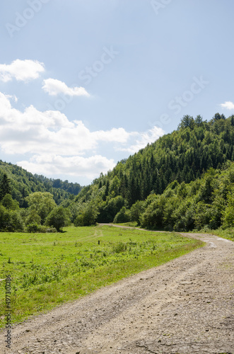 Beautiful view of the Ukrainian mountains Carpathians