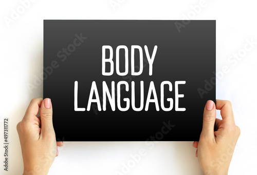 Fotografía Body language - type of communication in which physical behaviors are used to ex