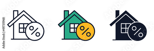 home loan icon symbol template for graphic and web design collection logo vector illustration