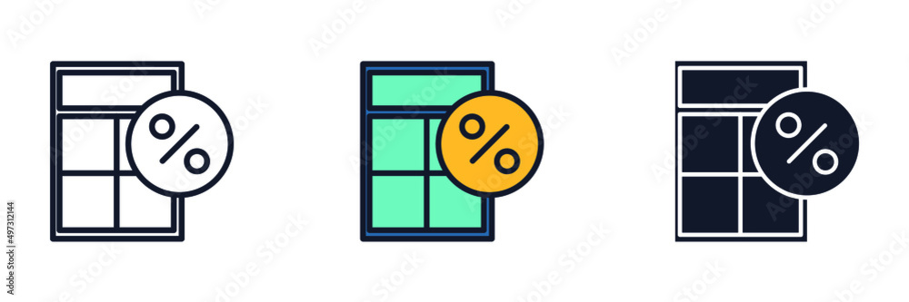 calculate icon symbol template for graphic and web design collection ...