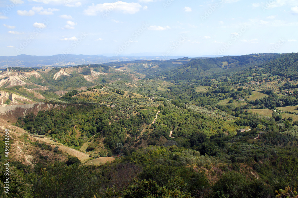 Panorama picture of the hills of the Countryside in Umbria