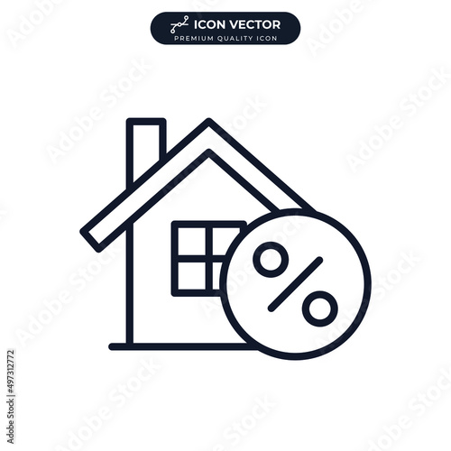 home loan icon symbol template for graphic and web design collection logo vector illustration