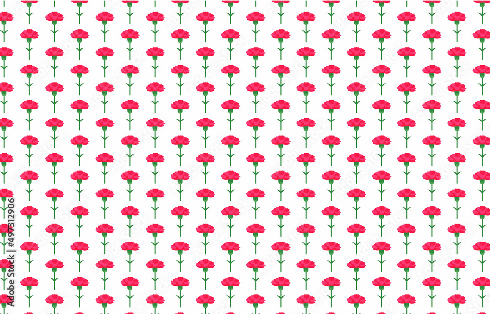 カーネーション　背景壁紙イラスト