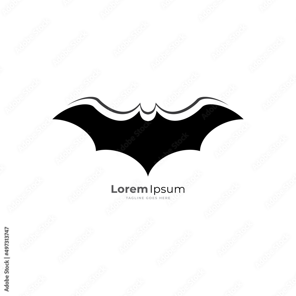 Fototapeta premium fly wings Batman famous logo superhero icon vector.