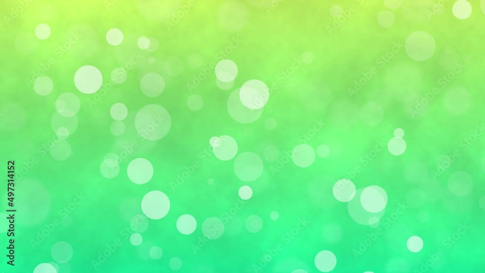Sparkling bubbles float on a 4K green background. Sparkling bubbles float on a 4K green background.