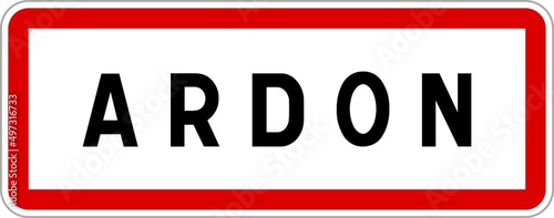 Panneau entrée ville agglomération Ardon / Town entrance sign Ardon photo