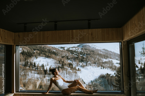 Young woman relaxing in the...