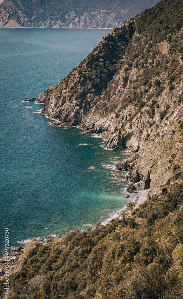Mediterranean coast in Italys Cinque Terre 