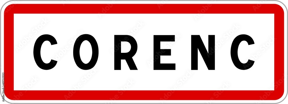 Panneau entrée ville agglomération Corenc / Town entrance sign Corenc Panneau entrée ville agglomération Corenc / Town entrance sign Corenc