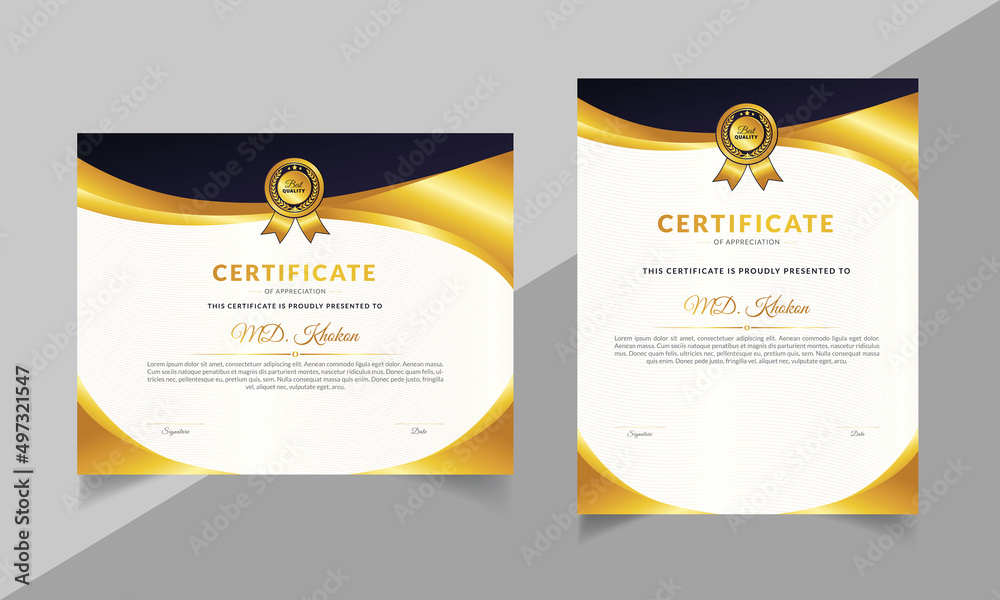 Obraz premium Creative Certificate Appreciation Design