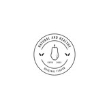 minimalist style papaya logo design vector graphic icon symbol illustration