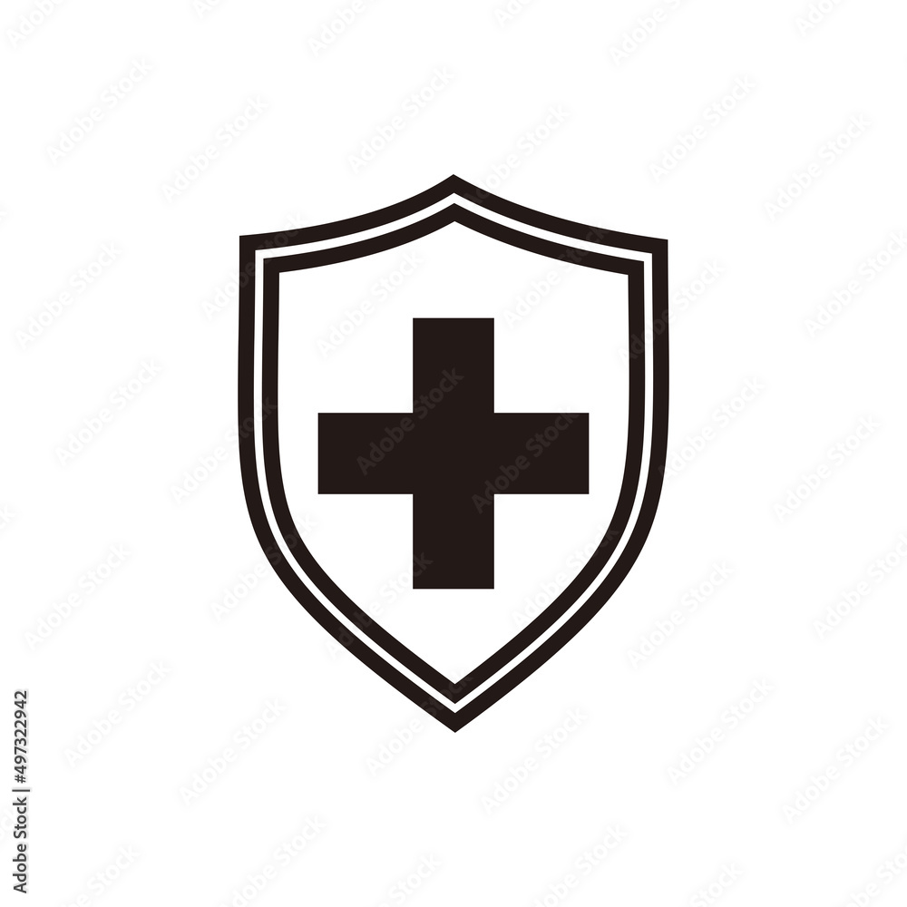 Protection of immunity icon. Shield immune system concept Protection of immunity icon. Shield immune system concept
