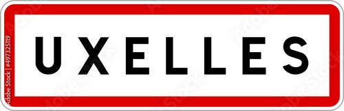 Free Download Panneau entrée ville agglomération Uxelles / Town entrance sign Uxelles - GFXLoad