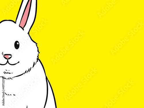 年賀状・謹賀新年・ウサギ・卯年・お正月・桜