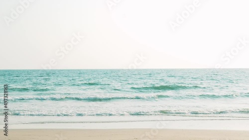 tropical summer beach soft sea waves