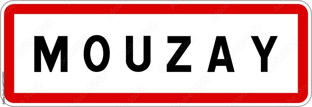 Panneau entrée ville agglomération Mouzay / Town entrance sign Mouzay Panneau entrée ville agglomération Mouzay / Town entrance sign Mouzay