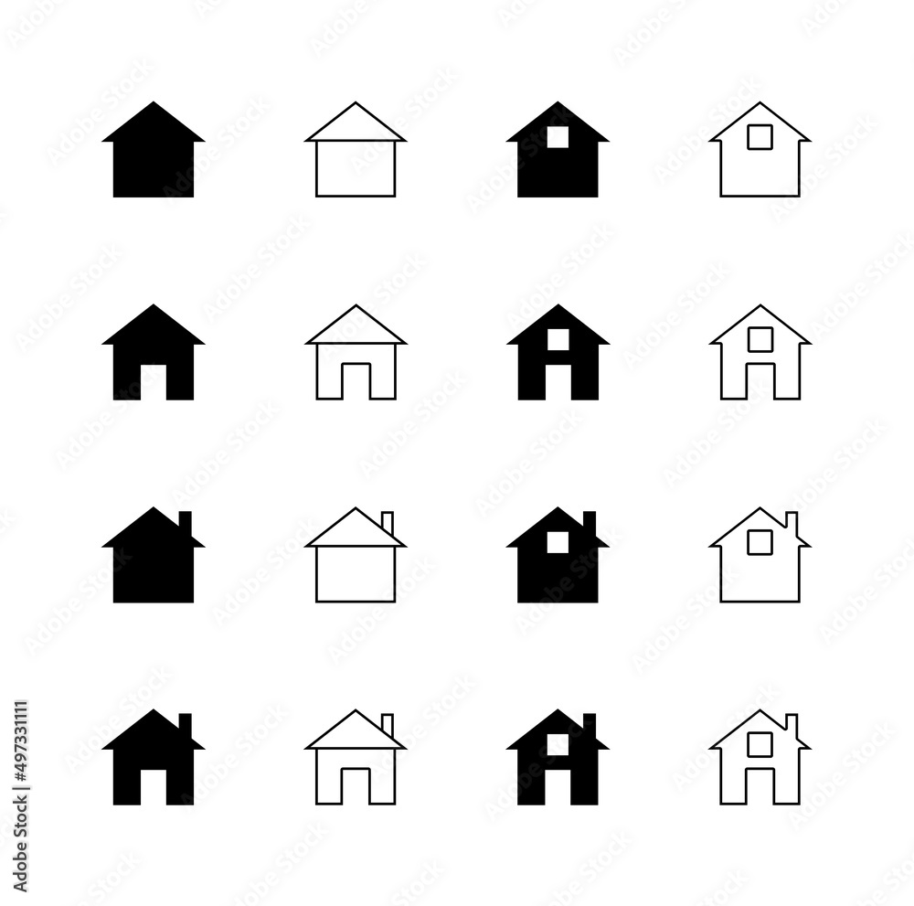 House / Home Flat Icon Set