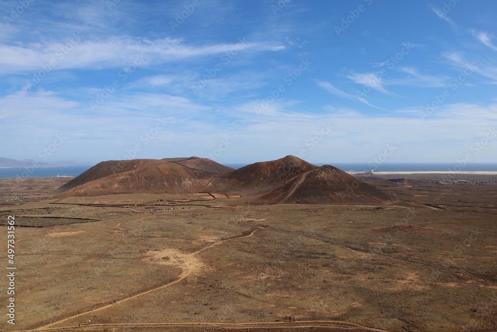 Krajobraz wulkaniczny, Fuerteventura - obrazy, fototapety, plakaty 