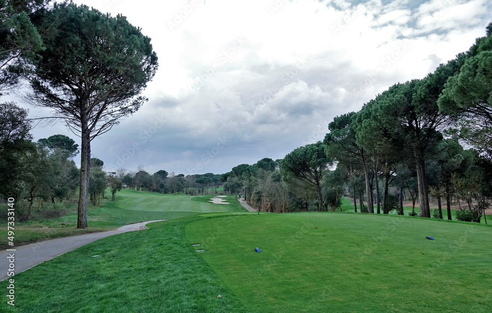 Fototapeta premium Golf PGA Catalunya à Girona en Espagne sur la Costa Brava