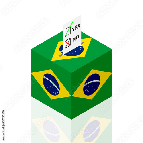 brazil ballot box. vector illustration