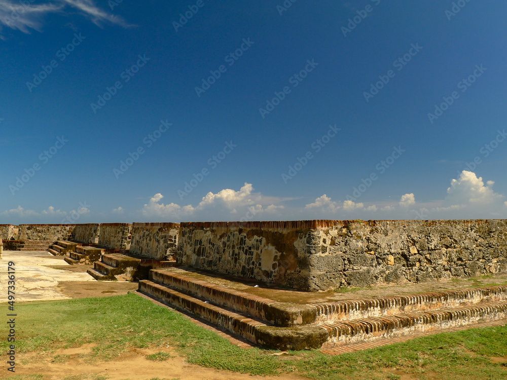 The bastions at El Castillo San elipe Del Morro in Old san juan Puerto Rico