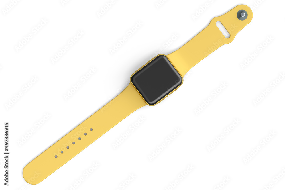 Stainless gold smart watch or fitness tracker isolated on white background. Stainless gold smart watch or fitness tracker isolated on white background.