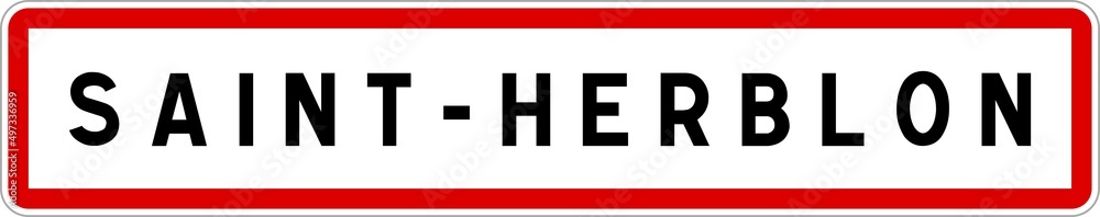 Panneau entrée ville agglomération Saint-Herblon / Town entrance sign Saint-Herblon Panneau entrée ville agglomération Saint-Herblon / Town entrance sign Saint-Herblon