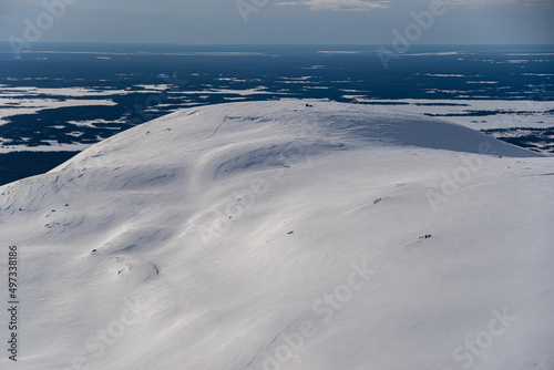 winter landscape in the mountains of the Circumpolar Urals