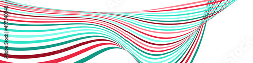 Wavy lines or ribbons. Multicolored striped. Creative unusual background with abstract wave lines for creating trendy banner, poster. Vector eps