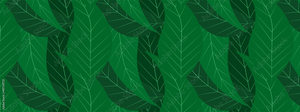 GREEN LEAF(LEAVES) PATTERN DESIGN FOR NATURAL TEXTURE 