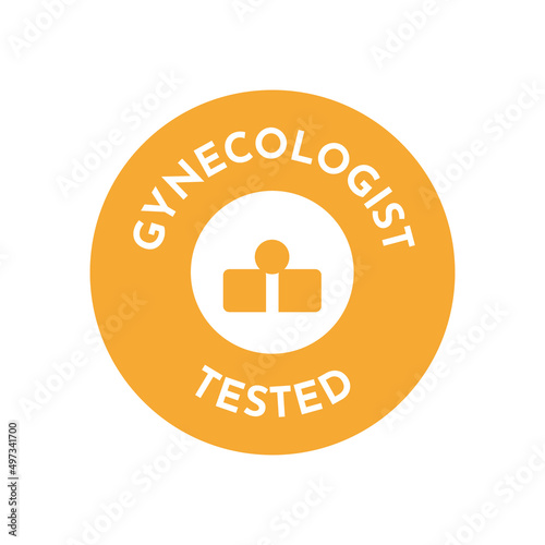 Gynecologist tested product advertising label