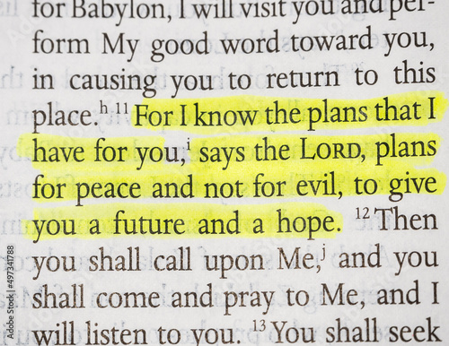 Jeremiah chapter 29 verse 11