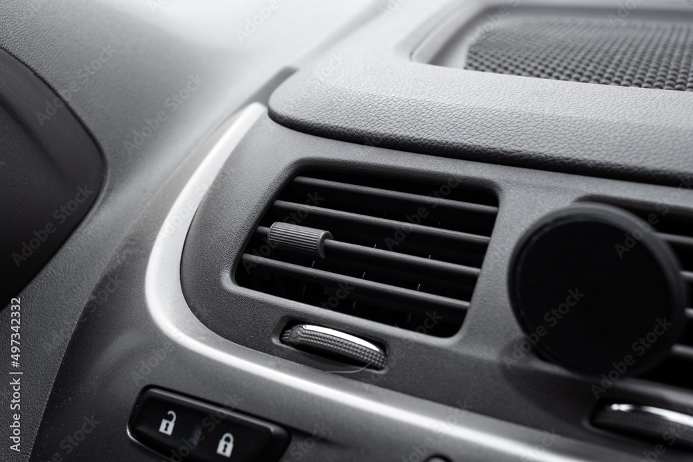 Car dashboard inside, interior details Car dashboard inside, interior details