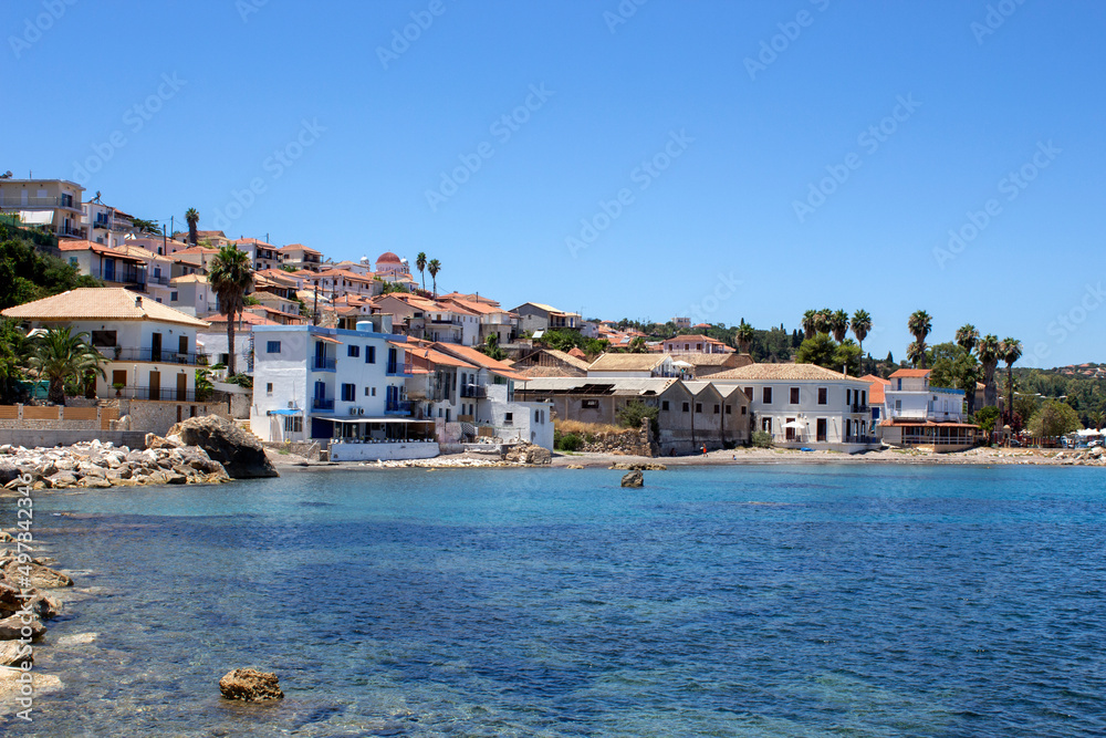 Koroni, a coastal town in Messenia, Peloponnese, Greece. Sunny day with blue sky