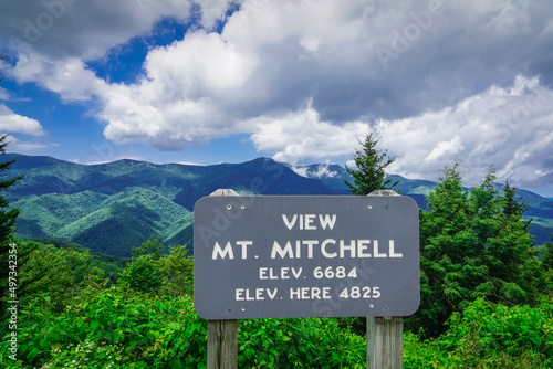 View Mt. Mitchell Sign