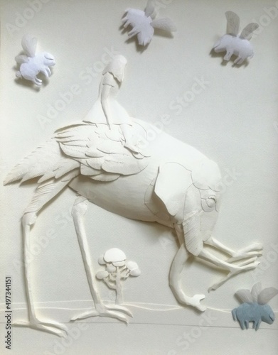 Obraz na plátně Alicia y el pájarofante