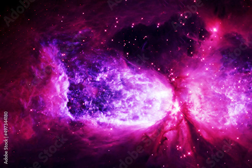 Beautiful  bright space nebula. Elements of this image furnished by NASA