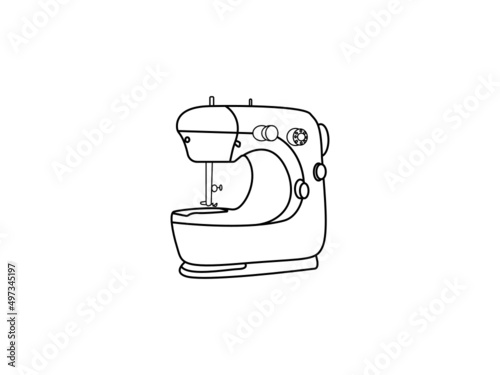 sewing machine vector. Tailor vector logo. Sewing machine logo template. Fashion logo. Sewing machine vector icon isolated on white background