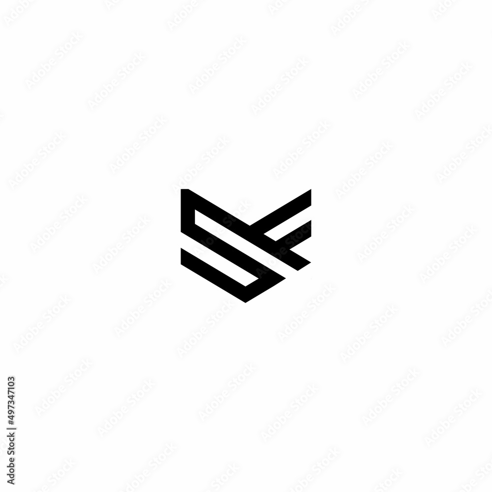 letter sf logo with minimal design Stock Vector | Adobe Stock