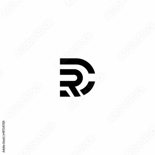 letter cr logo with minimal design