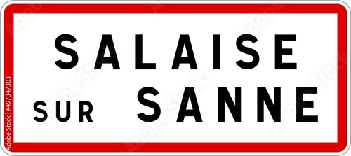 Panneau entrée ville agglomération Salaise-sur-Sanne / Town entrance sign Salaise-sur-Sanne photo